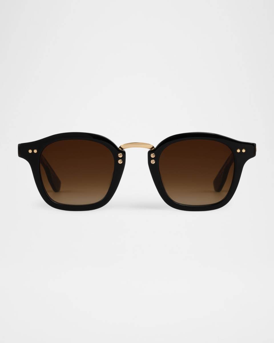Campbell Acetate & Stainless Steel Round Sunglasses
